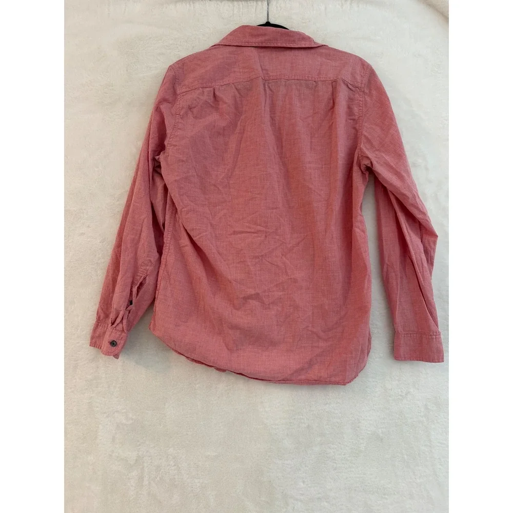 J.Crew Workshirt Mens Small Red Chambray Button Down Long Sleeve Cotton 28164